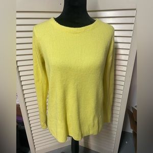Banana Republic bright yellow ribbed sweater M
